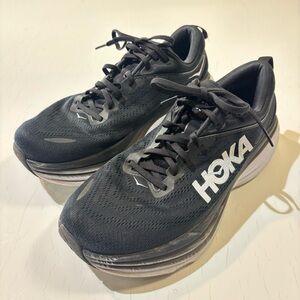 HOKA Men's Bondi 8 Black Running Shoes - 10.5 2E Wide